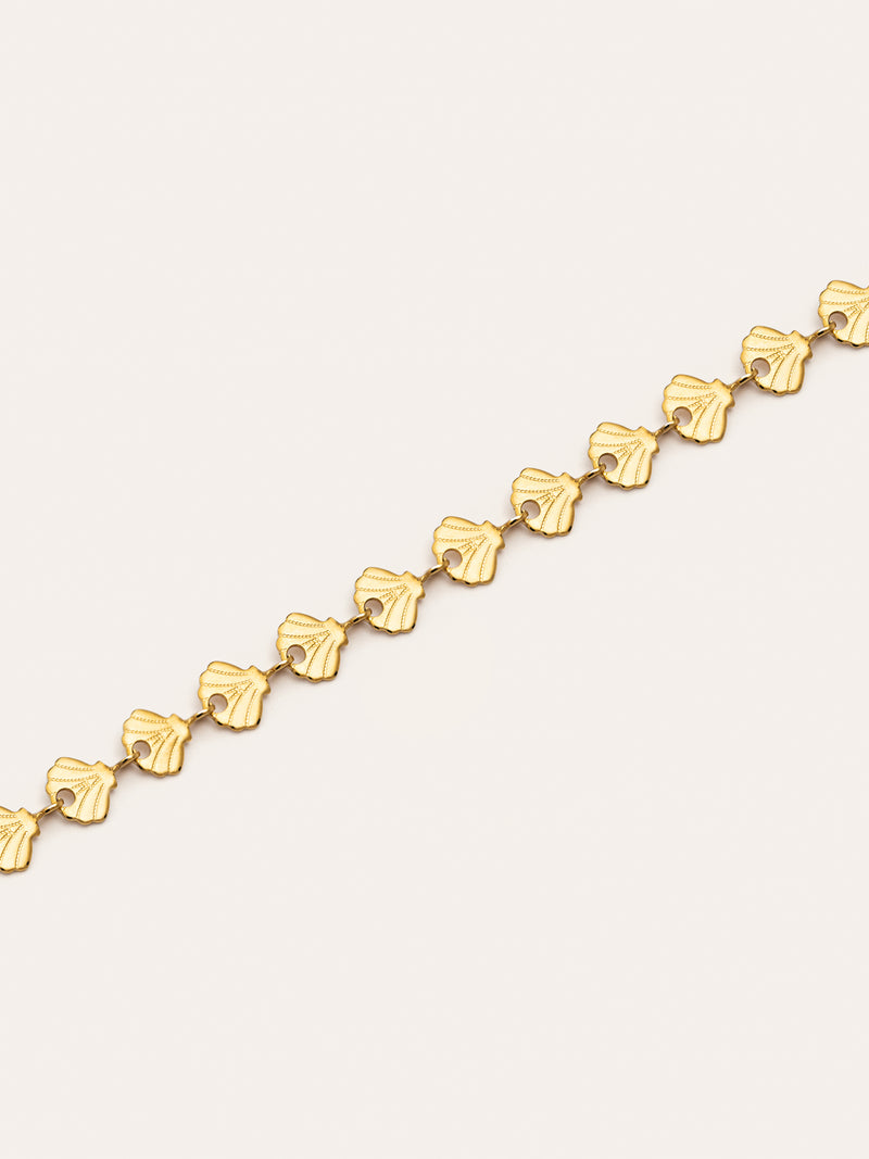 Shells Armband, Edelstahl vergoldet