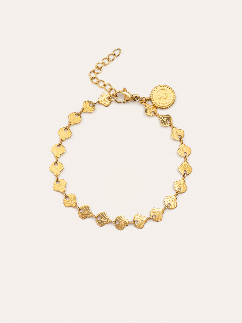 Shells Armband, Edelstahl vergoldet