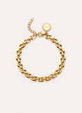 Pulsera Sierpe Acero Baño Oro