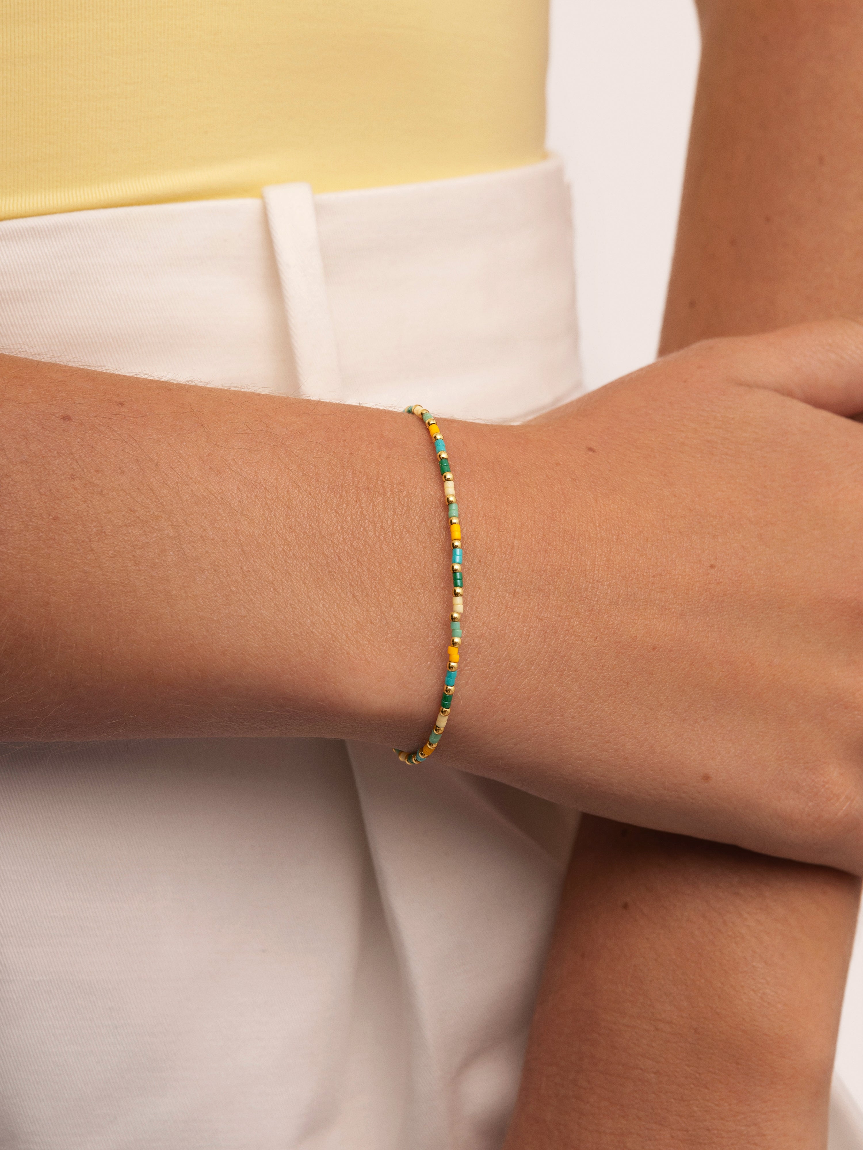 Pulsera Summer Colors Acero Baño Oro