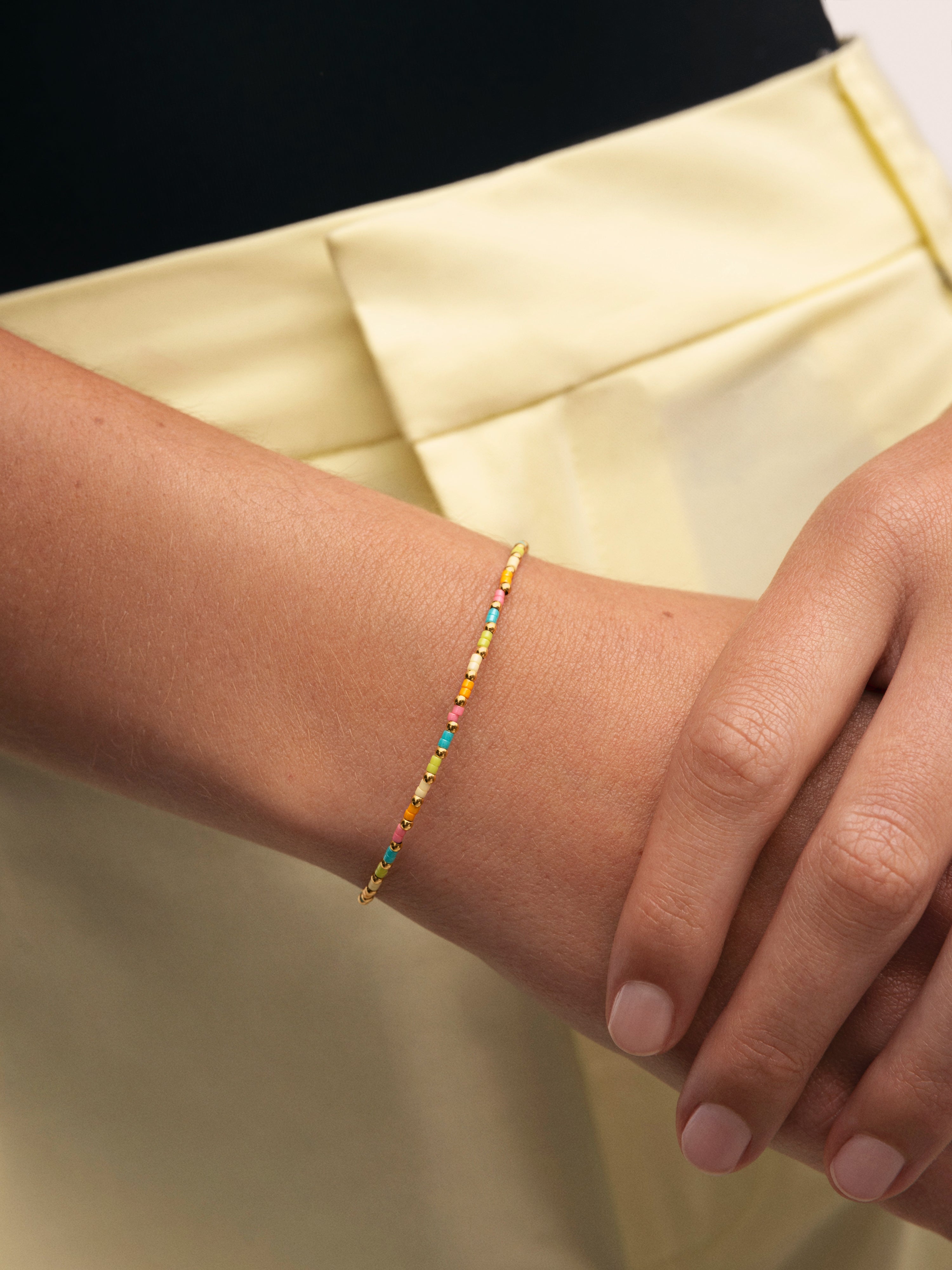 Sweet Colors Stainless Steel Gold Bracelet