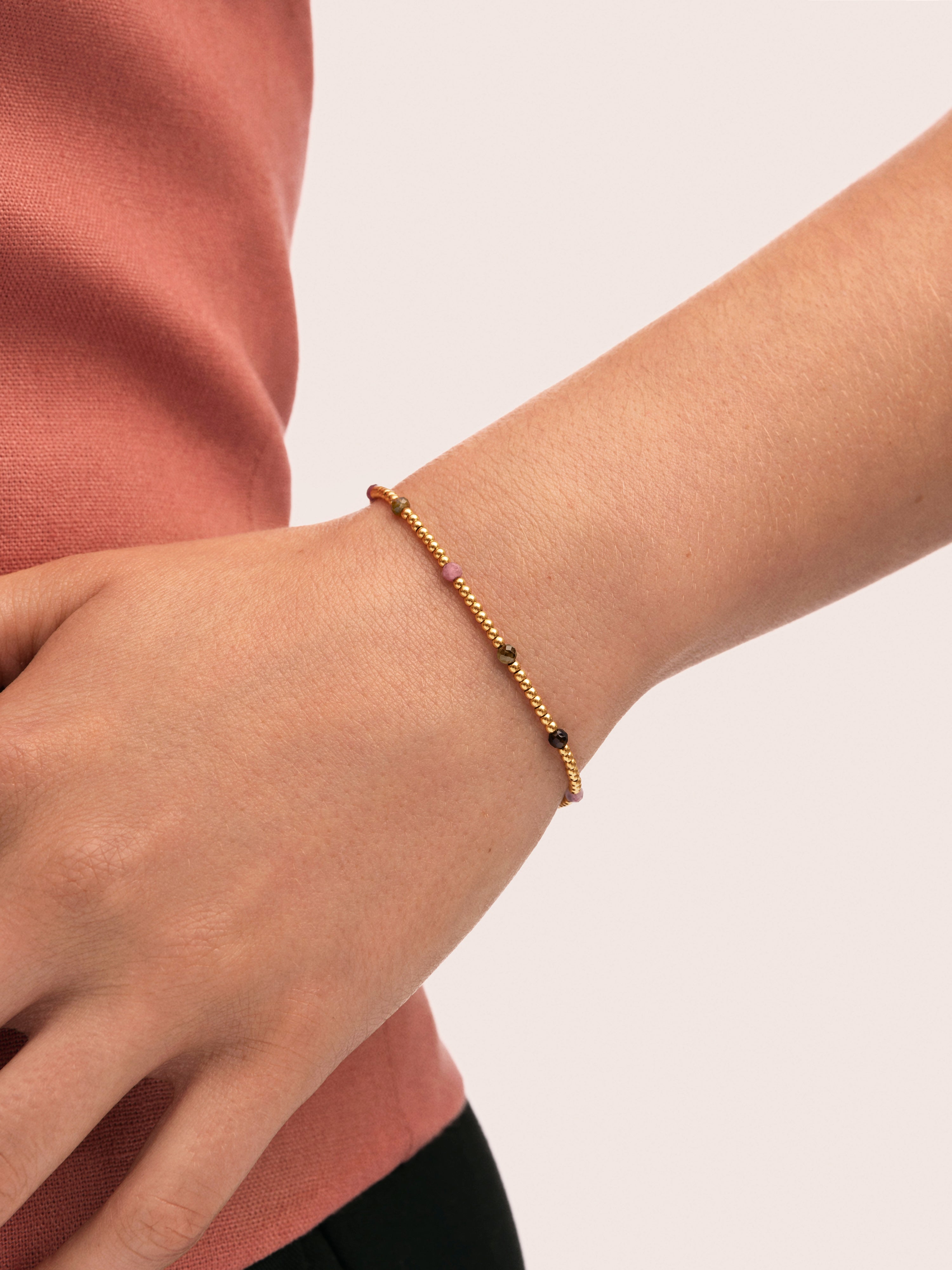 Bracelet Tourmaline Dream Acier Plaqué Or
