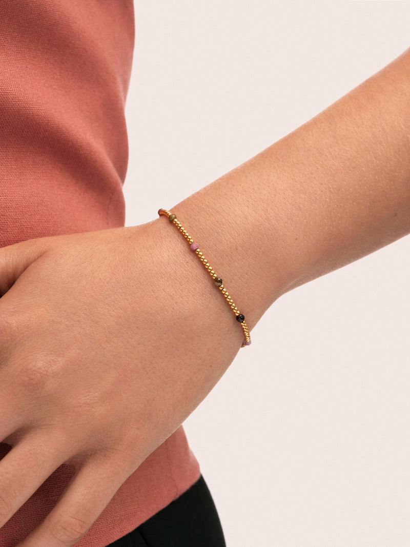 Bracelet Tourmaline Dream Acier Plaqué Or