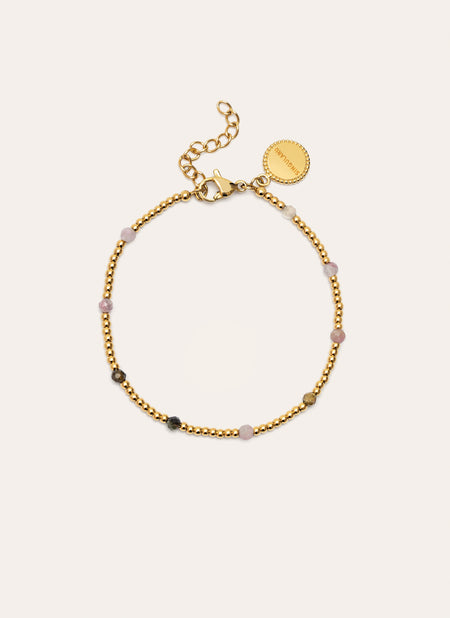Armband Tourmaline Dream Edelstahl mit 18kt Goldbeschichtung