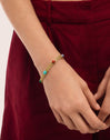 Tape Stones Mesh Armband Edelstahl vergoldet