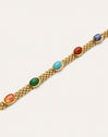 Tape Stones Mesh Armband Edelstahl vergoldet