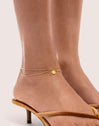 Boho Polar Star Gold-Plated Steel Anklet