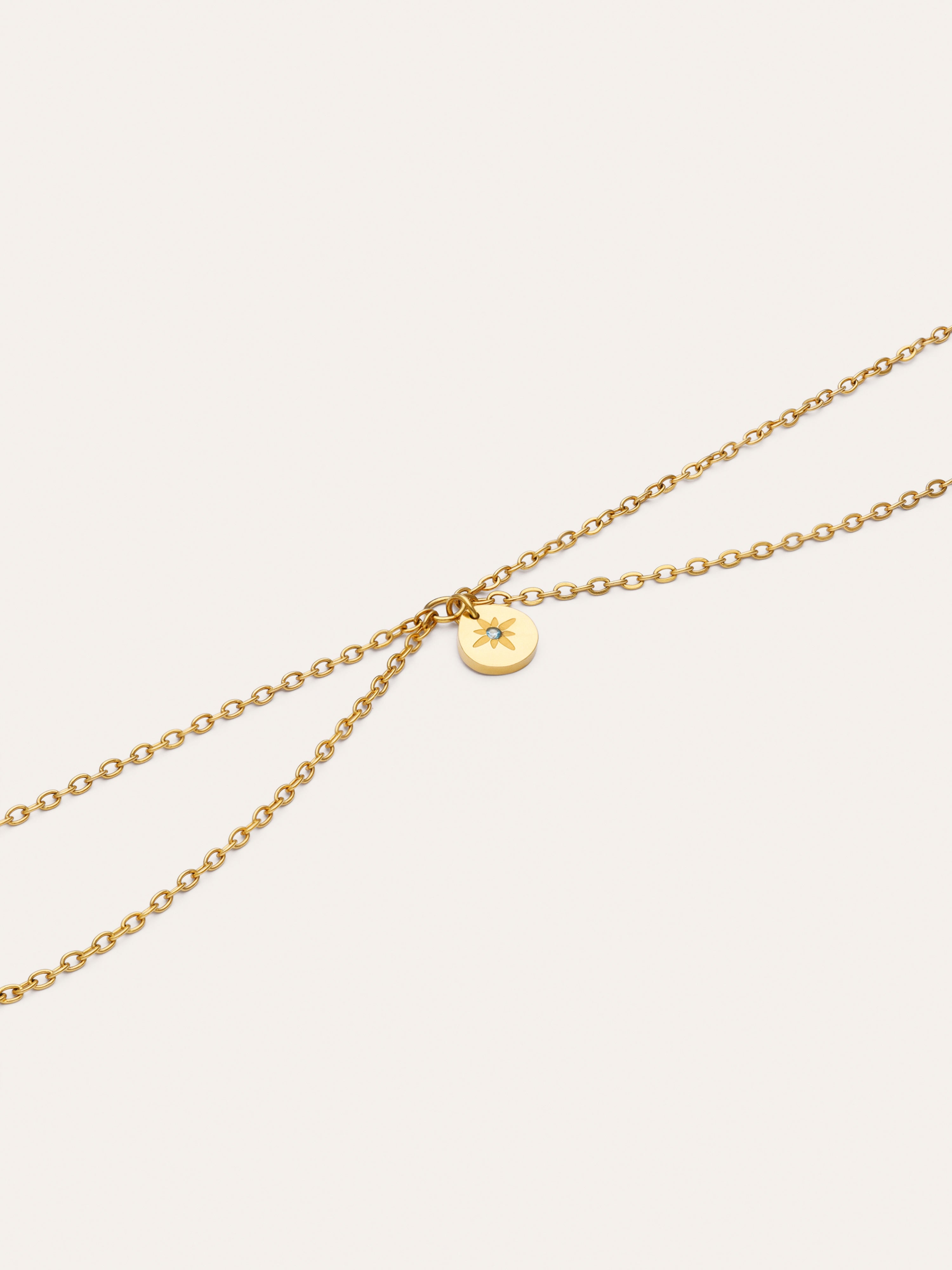 Boho Polar Star Gold-Plated Steel Anklet