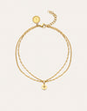 Boho Polar Star Gold-Plated Steel Anklet