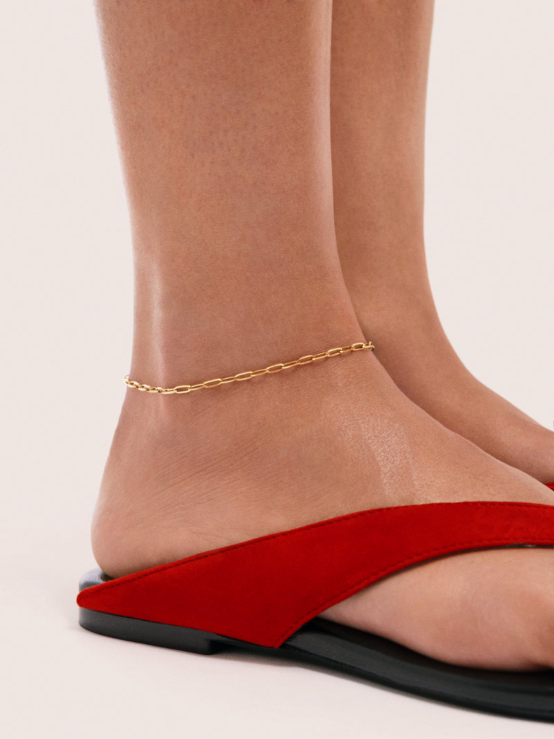 Chic Gold-Plated Steel Anklet