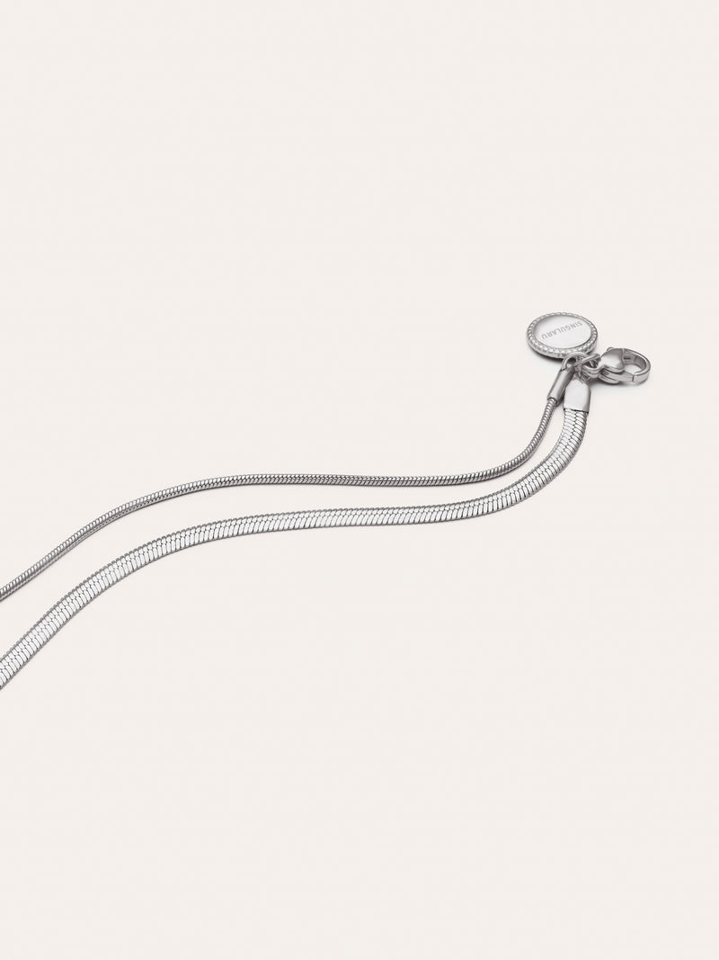Double Tail Lisse Anklet Steel