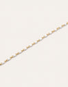 White Dots Anklet Steel Gold Plated