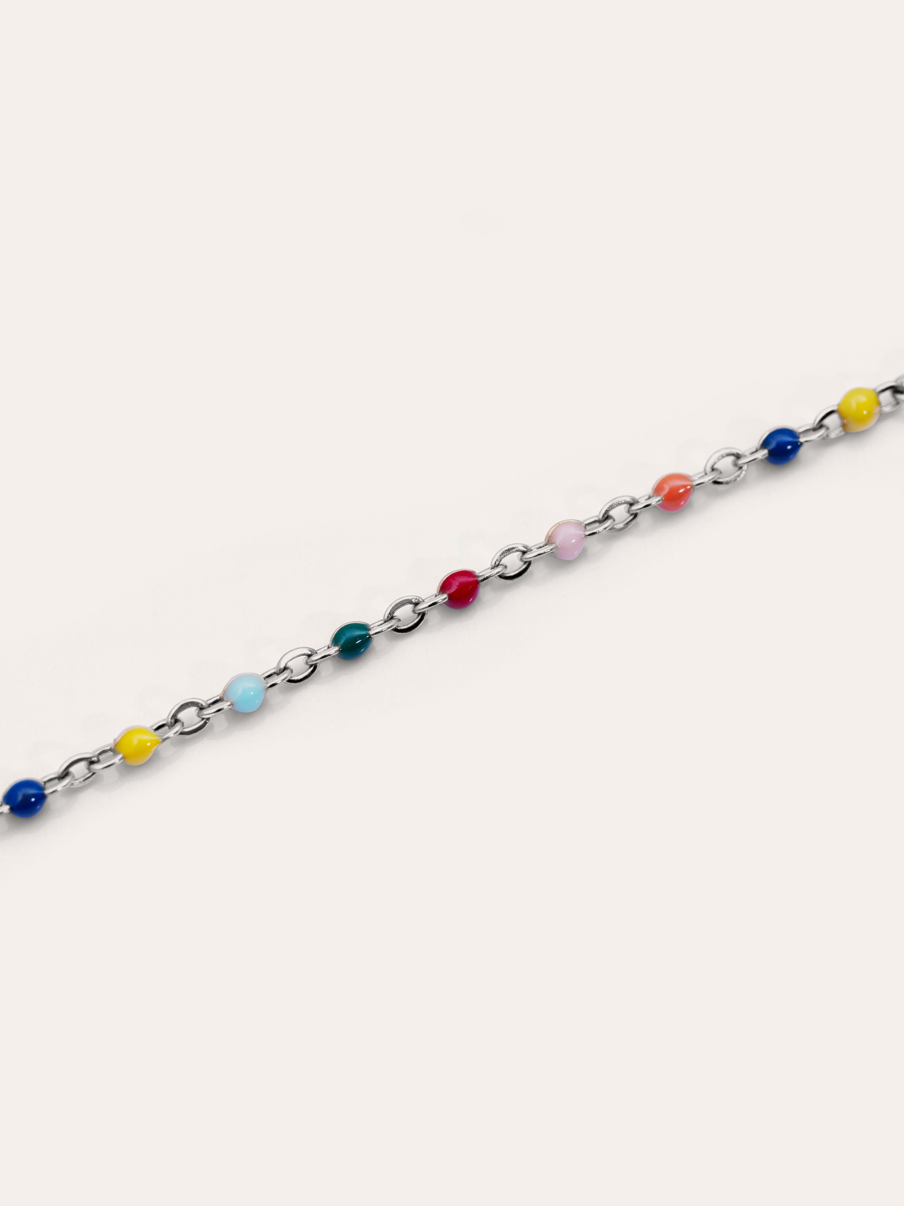 Dots Colors Enamel Stainless Steel Anklet