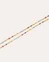 Double Dots Colors Enamel Fußkettchen Edelstahl, vergoldet