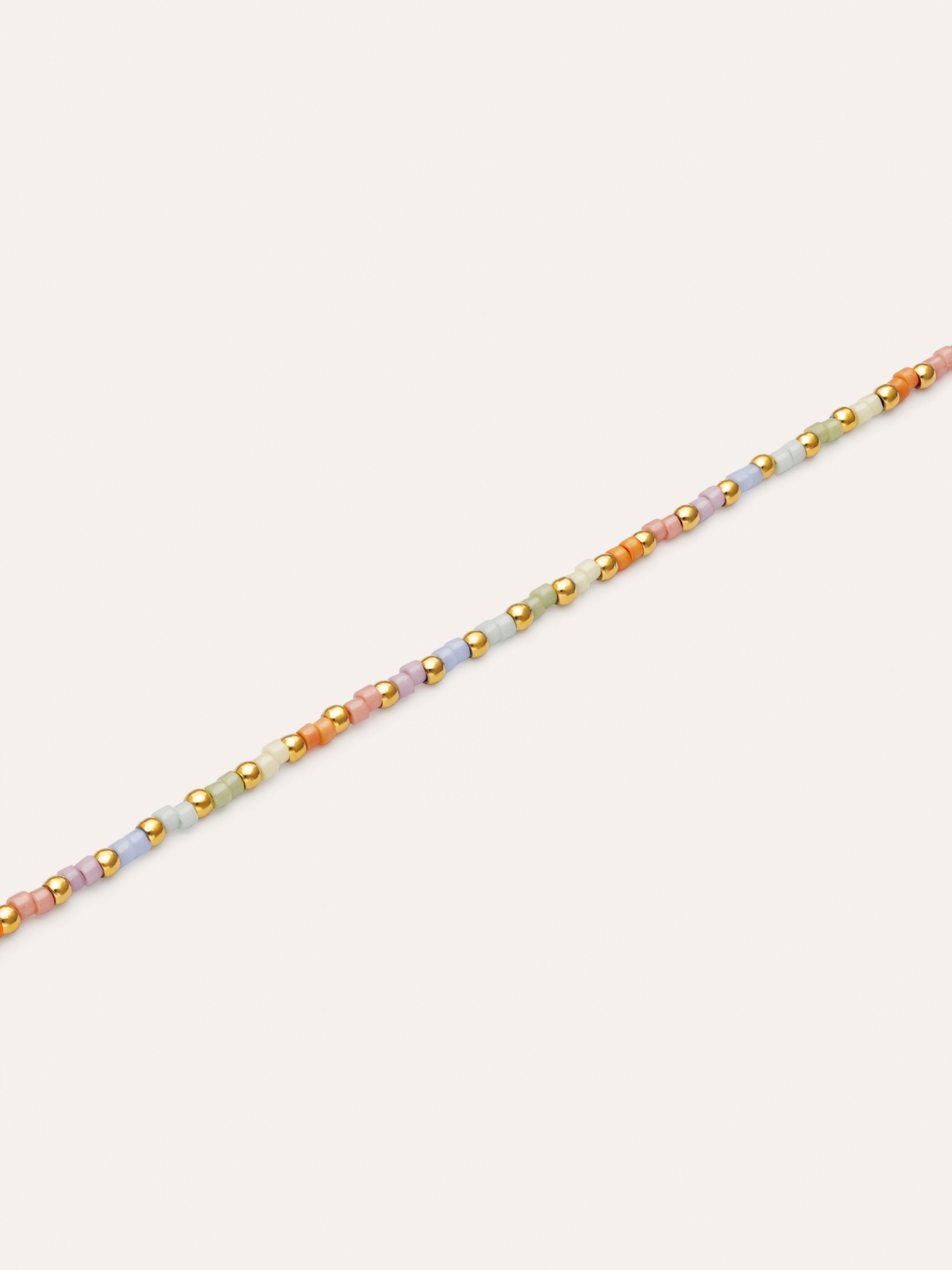 Rainbow Pastel Anklet Steel Gold Plated