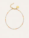 Rainbow Pastel Anklet Steel Gold Plated