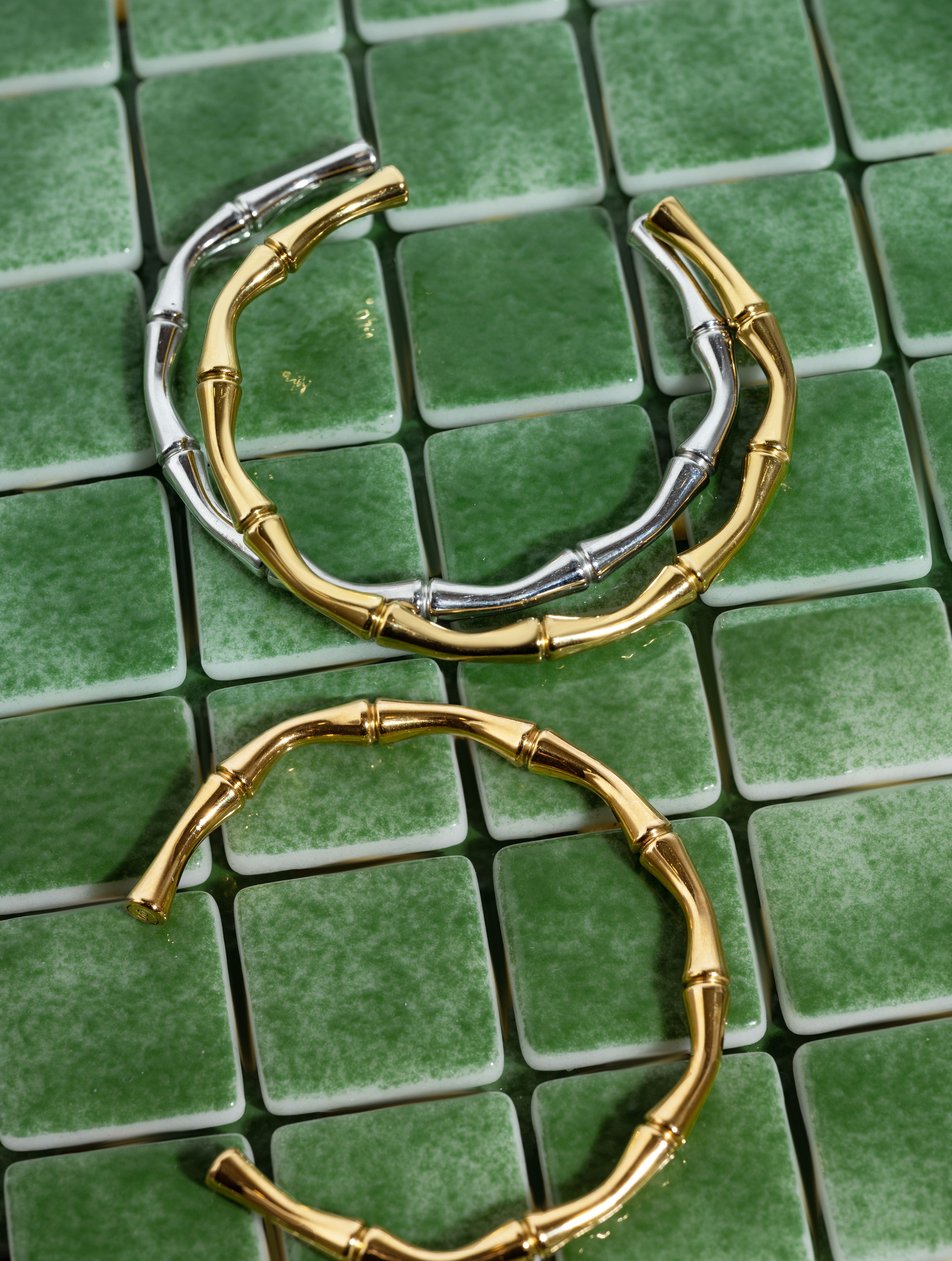 Sugarcane Stainless Steel Gold Bracelet 