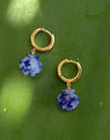 Pendientes Aro Santorini Stone Baño Oro