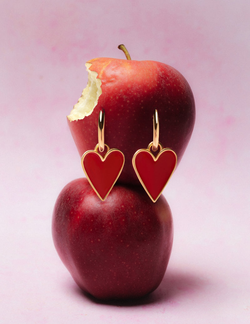 Lovely Heart Ohrringe, vergoldet 