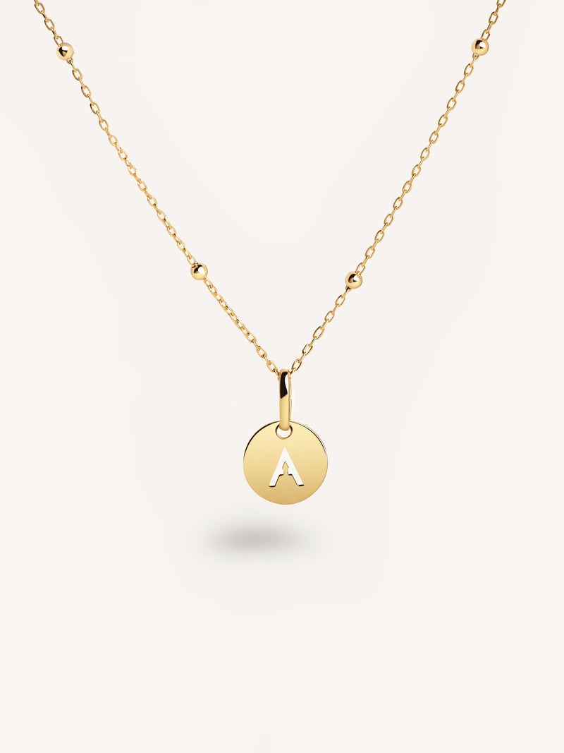 Collier Personnalisé Mini Medallion Plaqué Or