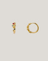 Boucles D’oreilles Créoles Rainbow Bubbles S Plaqué Or