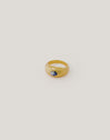 Anillo Sunbeam Azul Baño Oro