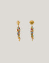 Pendientes Long Coral Acero Baño Oro