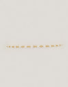 White Dots Anklet Steel Gold Plated