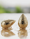 Pendientes Gota Acero Baño Oro