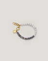 Indigo Pearl Steel Bracelet with Gold Plating - vista 4