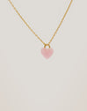 Halskette Sweet Heart Pink Stone Vergoldet