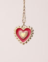 Collar Heart Reversed Enamel Acero Baño Oro