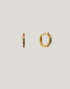 Boucles d'oreilles créoles Colors plaquées or