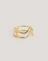 Ring Double Peak Edelstahl mit 18kt Goldbeschichtung - vista 4