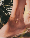 Boho Polar Star Gold-Plated Steel Anklet