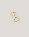 Sparks Ring-Set (3er-Pack), Edelstahl vergoldet