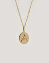 Personalisierter Signet Letter Colors Charm vergoldet