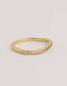 Anillo Fino Scarlett Rosa Baño Oro