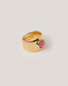 My Pink Stone Ring, vergoldet