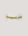 Tape Stones Mesh Armband Edelstahl vergoldet