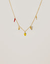 Collier Multicharm Apéritif Marin Acier Plaqué Or