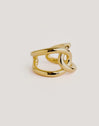 One Link Steel Gold-Plated Ring - vista 6