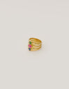 Anillo Candela Stones Acero Baño Oro