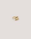 Abbraccio Ring Edelstahl mit 18kt Goldbeschichtung