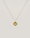 Colar Medallion Five Stones Mística Aço Banho a Ouro - vista 6