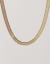 Choker Tape Acero Baño Oro