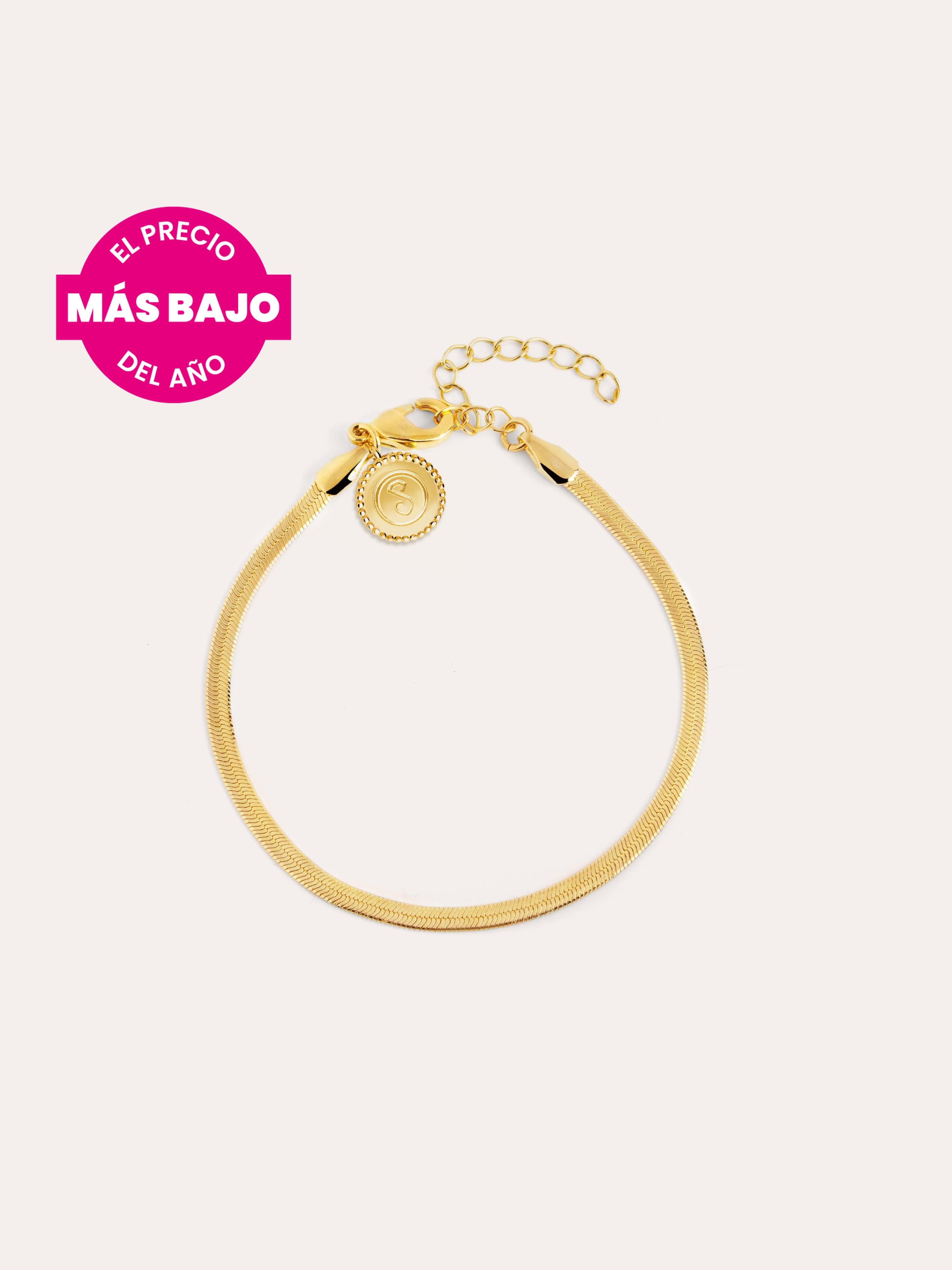 Pulsera Lisse S Acero Baño Oro