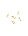 Inicial personalisierte Halskette Letters aus Silber mit Goldbeschichtung