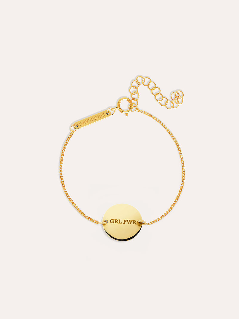 Moon Personalisiertes Armband Silber, vergoldet