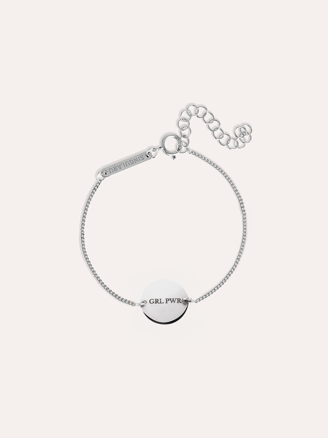 Moon Personalized Silver Bracelet